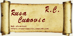 Rusa Čupović vizit kartica